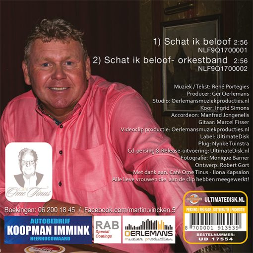 Martin Vincken - Schat ik beloof (Back)