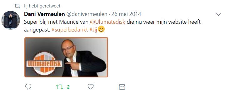 Dani Vermeulen Tweet