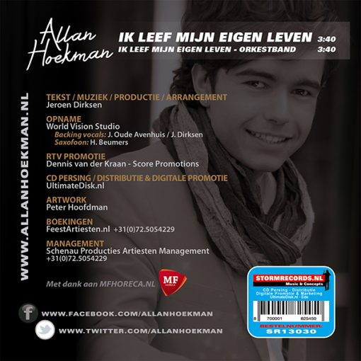 Allan hoekman - Ik leef mijn eigen leven (Back)