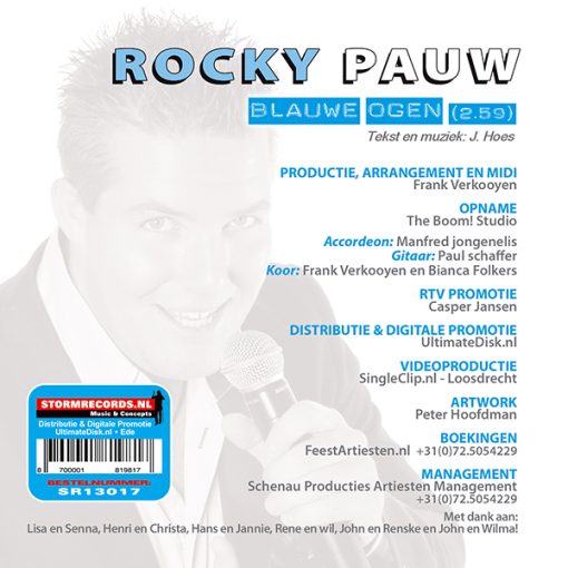 Rocky Pauw - Blauwe ogen (Back)