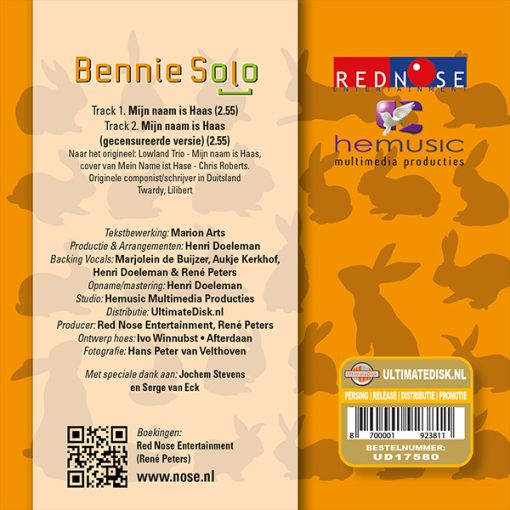 Bennie Solo - Mijn naam is Haas (Back)