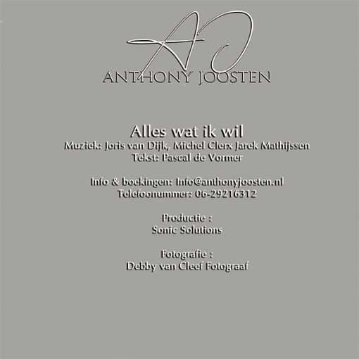 Anthonie Joosten - Alles wat ik wil (Back)