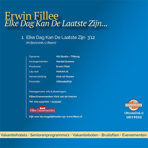 Erwin Fillee - Elke dag kan de laatste zijn (Back)