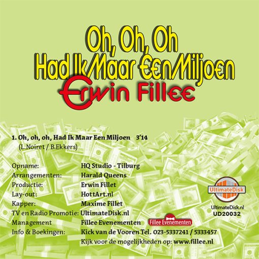 Erwin Fillee - Oh oh oh had ik maar een miljoen (Back)