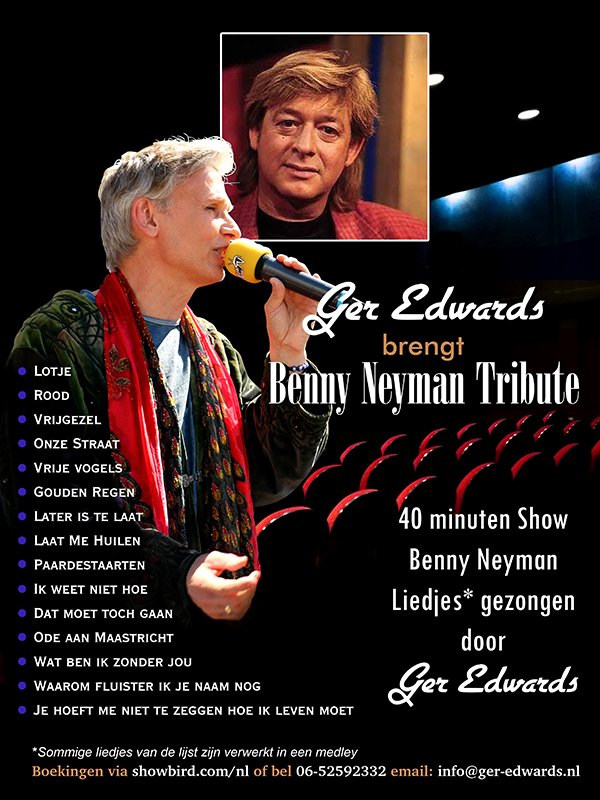 Flyer Tribute Benny Neyman Ger Edwards